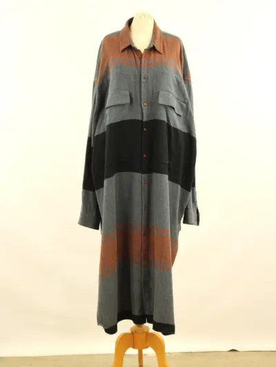 Vivienne Westwood MAN - oversized asymmetrisch hemd / hemdjurk - Made in Italy – kavel bij De Kringwinkel, Antwerpen