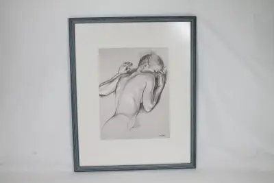 Ingelijste fotolithografie - Francine Van Hove – kavel bij De Kringwinkel, Brecht