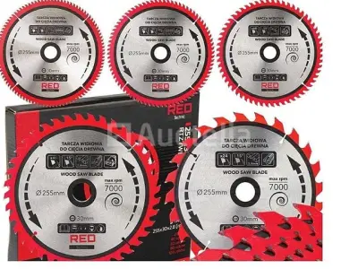Set van 5 WIDIA 255/30 mm houten schijven RED TECHNIC – kavel bij Auctelia, Aye
