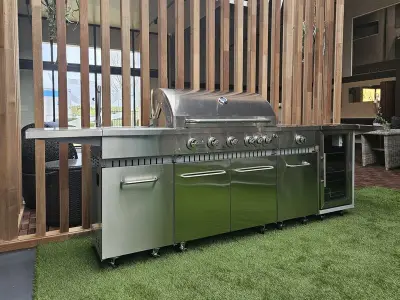 Gasbarbecue, Vonato, RVS Keuken Grill Elite 6, Zilverkleurig, RVS (mat) – kavel bij Onlineveilingmeester