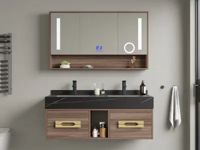 Badkamermeubel, Vonato, Ardène 120, Hout decor – kavel bij Onlineveilingmeester