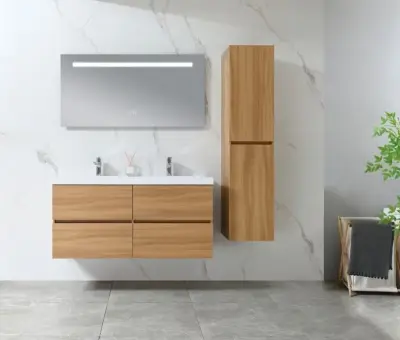Badkamermeubel Vonato, Naturis 120, Licht hout decor – kavel bij Onlineveilingmeester