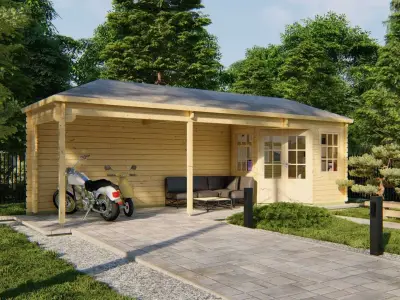Gretel - Tuinhuis 44mm 7900x2500x2820mm – kavel bij Auctim, Aartselaar