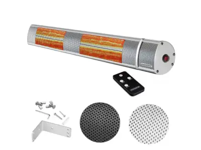 Elektrische terrasverwarmer MZH3000 - 3000 W - zilver – kavel bij XL Auctions