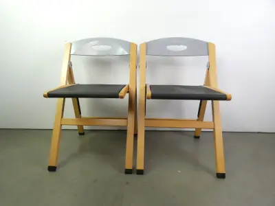 Italiaanse inklapbare eetkamerstoelen jaren 80 - Foppapedretti – kavel bij De Kringwinkel, Heverlee