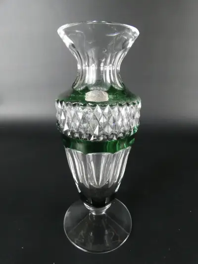Vintage Val Saint Lambert kristallen vaas – kavel bij De Kringwinkel, Heverlee