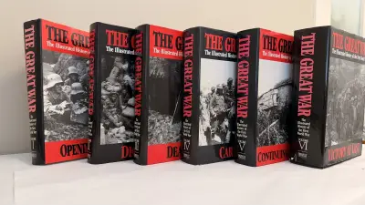 The Great War - Vol 1 t/m 6, complete geïllustreerde geschiedenis WOI – kavel bij De Kringwinkel, Dendermonde
