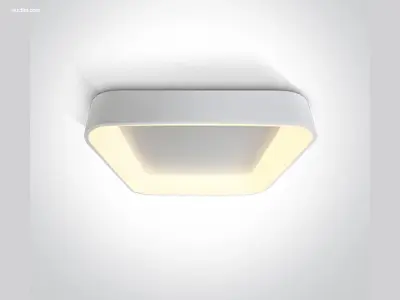 4 x Squared Plafond lamp Wit – kavel bij Auctim, Free delivery within 1-3 weeks after receipt of payment