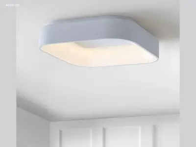 4 x Squared Plafond lamp Wit – kavel bij Auctim, Free delivery within 1-3 weeks after receipt of payment