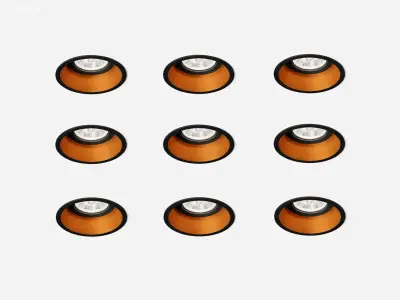 36 x Solo Deep inbouwspots zwart/goud – kavel bij Auctim, Free delivery within 1-3 weeks after receipt of payment
