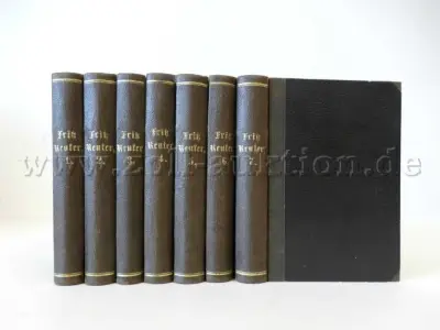 7 antiquarische Bände - Sämtliche Werke von Fritz Reuter, 1877/1878 – kavel bij Zoll-Auktion, Dresden