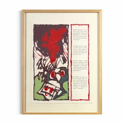Pierre Alechinsky - Lithografie 1979 – kavel bij Hammertime