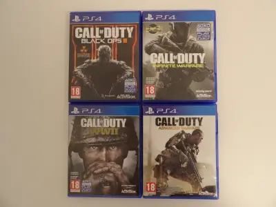 4 Call of Duty-spellen (PlayStation 4) – kavel bij De Kringwinkel, Leopoldsburg