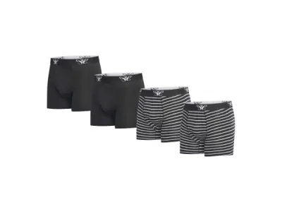 Cappuccino Italia 4-Pack Boxers Zwart Gestreept - S – kavel bij XL Auctions