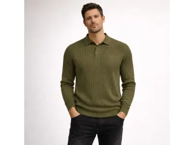 Cappuccino Italia Massa Knit Polo Groen - XL – kavel bij XL Auctions