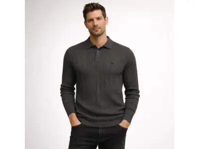 Cappuccino Italia Massa Knit Polo Antraciet - XXL – kavel bij XL Auctions