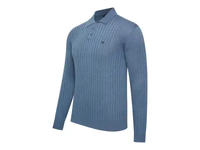 Cappuccino Italia Massa Knit Polo Blauw - XXL – kavel bij XL Auctions