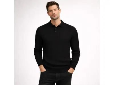 Cappuccino Italia Mestre Knit Polo Zwart - M – kavel bij XL Auctions