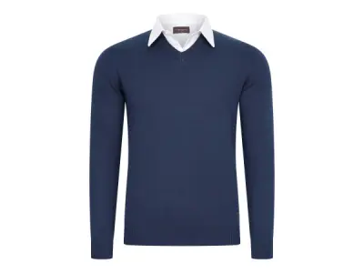 Cappuccino Italia Mock Pullover Navy - XXL – kavel bij XL Auctions
