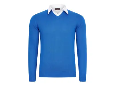 Cappuccino Italia Mock Pullover Royal - M – kavel bij XL Auctions
