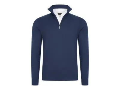 Cappuccino Italia Mock Zip Pullover Navy - L – kavel bij XL Auctions