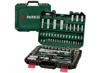 Parkside dopsleutelset 94-delig ½" + ¼" ratel + koffer – kavel bij XL Auctions