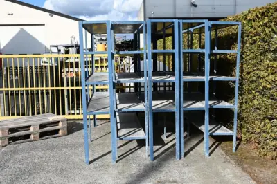 Magazijnrek blauw metaal – kavel bij Openbare Verkopen, Vichte