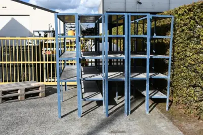 Magazijnrek blauw metaal – kavel bij Openbare Verkopen, Vichte