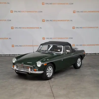 Personenauto, MG, B type, 1.8 Roadster, 1974 – kavel bij Domeinen Roerende Zaken, Soesterberg