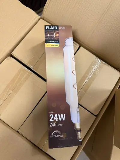 Ca. 32x Decoratieve LED buislampen, Flair, LED TT75 / E27 (Art. 10445505), Extra warm wit', 2022 – kavel bij Onlineveilingmeester, Heerenveen