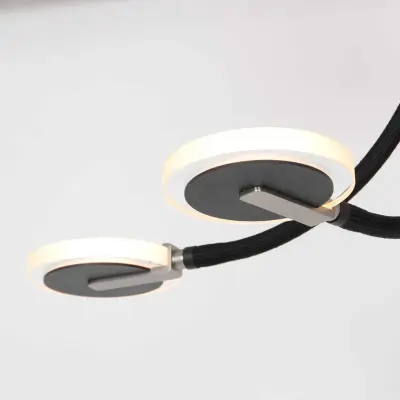Plafondlamp met glas en LED, Steinhauer, Turound 3375ZW, Zwart, 2026 – kavel bij Onlineveilingmeester, Heerenveen