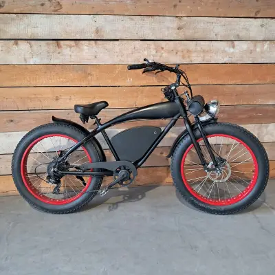 Retro elektrische fatbike, Zwart – kavel bij Onlineveilingmeester, Heerenveen