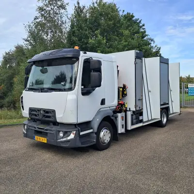 Resteelwagen, RENAULT, D 220 Euro 6, 2019, met FASSI F26A.0.023 autolaadkraan – kavel bij Onlineveilingmeester, Heerenveen
