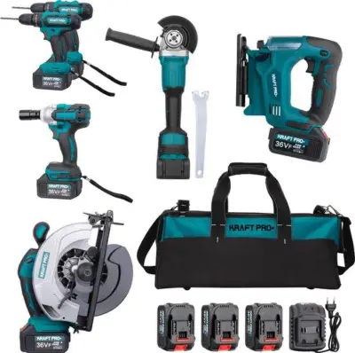 Accu gereedschap set in tas, Metallo, Blauw – kavel bij Onlineveilingmeester, Heerenveen