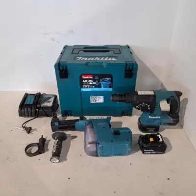 Accu combihamer met stofafzuiging, Makita, DHR243 / DX02 – kavel bij Onlineveilingmeester, Heerenveen