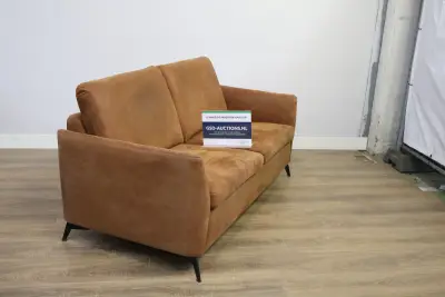 Bruine 2,5-zitsbank Landelijke Stijl – kavel bij GSD Auctions, Zoeterwoude
