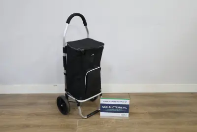 Opvouwbare boodschappentrolley met zwarte tas – kavel bij GSD Auctions, Zoeterwoude