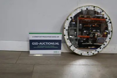 Ronde spiegel met mozaïekrand – kavel bij GSD Auctions, Zoeterwoude