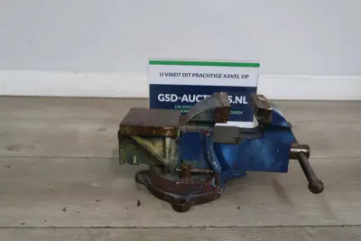 Bankklem bankschroef blauw metalen werkbankklem – kavel bij GSD Auctions, Zoeterwoude
