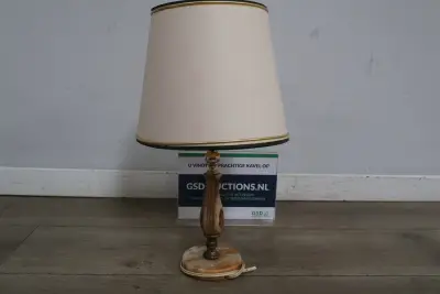 Vintage tafellamp met marmeren voet – kavel bij GSD Auctions, Zoeterwoude