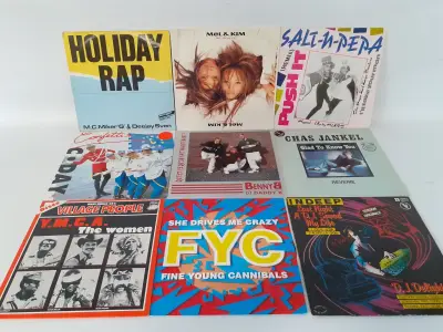 Vinyl: Lot van 9 maxi singles uit de 80's – kavel bij De Kringwinkel, Gent