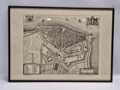 Klassieke stadsplattegrond van Medemblik - facsimile druk uit 1973 door royal yacht club hollandia – kavel bij De Kringwinkel, Gent