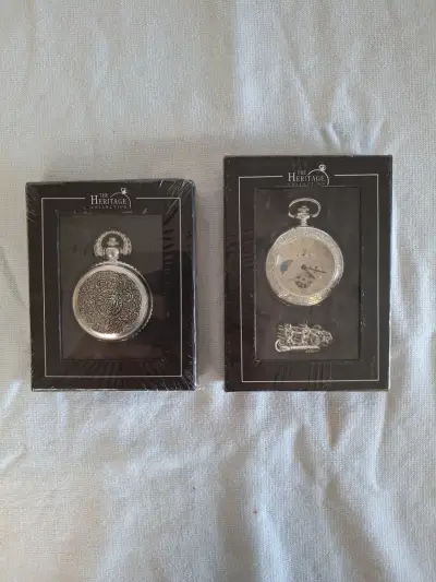Set van 2 mechanische zakhorloges The Heritage Collection – kavel bij De Kringwinkel, Oudenaarde
