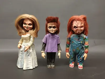 Set van 3 Chucky poppen – kavel bij De Kringwinkel, Ninove