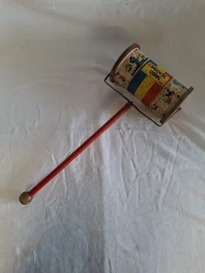 Vintage houten muziekwals speelgoed – kavel bij De Kringwinkel, Oudenaarde
