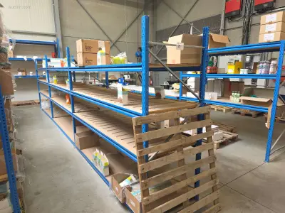 10 LM Magazijn rekken NN – kavel bij Auctim, Tessenderlo- Ham