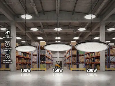 (10x) 100W 6500K LED UFO Highbay SLIM – kavel bij Auctim, Puurs