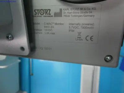 Endoscope, laryngoscope (video), monitor Karl Storz GmbH & Co. KG C-MAC - 8403 ZX – kavel bij NetBid, Tettnang