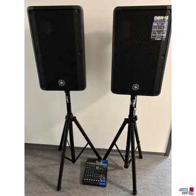 Yamaha Mischpult / Aktivlautsprecher + Boxenständer – kavel bij Justiz-Auktion, Stade