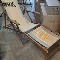 Vintage strandstoelen - 2 stuks + 1 voetensteun – kavel bij BOPA Auctions, Aarsele